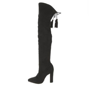 Schutz Over-the-Knee Suede Tassel Boots size 6